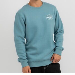 Rip Curl Men's Teal Crewneck Sweater